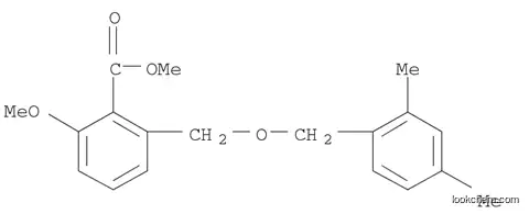 Molecular Structure of 1171923-89-9 (Benzoic acid, 2-[[(2,4-dimethylphenyl)methoxy]methyl]-6-methoxy-, methyl ester)